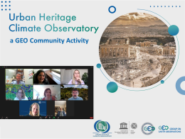 APCG in GEO's Urban Heritage Climate Observatory (UHCO) Community Activity